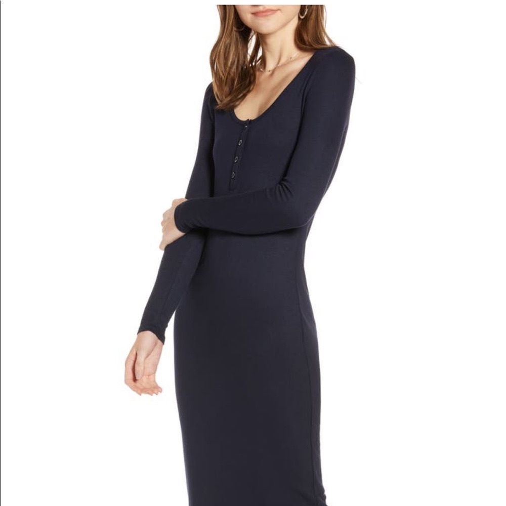 Navy long dress
